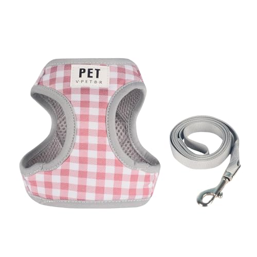 Hundegeschirr und Leine, Haustiergeschirr-Set mit Leine, Polyester-Stoff, Outdoor-Trainingswerkzeug, einfaches Design, verstellbarer Riemen, drehbare Schnalle von ノーブランド品