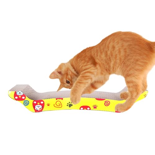 Indoor Cat Kratzbaum aus Karton, Katzenkratzer | Katzenkratzbrett Wellpappe Pad | Verschleißfeste Katzenkratz-Loungebett Spielzeug für Indoor-Katzen, kleine Kätzchen schlafen und spielen von ノーブランド品