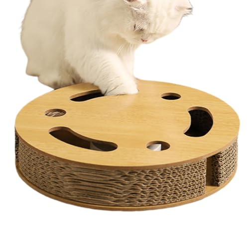 Katzenkrallenschärfer-Pad, Katzenkrallenschärfer, Box mit Elektromotor, interaktives Kätzchen-Spielzeug mit Feder, Katzenkratzer, Kätzchen-Krallenschärfer, Spielzeug für geistige und körperliche von ノーブランド品