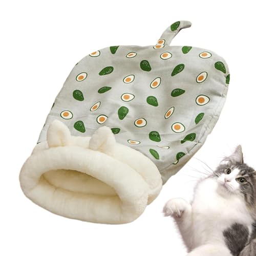 Katzenschlafsack Katzennest Bett Indoor Katze Winter Warmer Schlafsack Katzenbett Bequemer Haustier Kuschelsack für Kätzchen und Welpen unter 8 kg Katzenversteck Indoor Katzenschlafsack für kleine von ノーブランド品