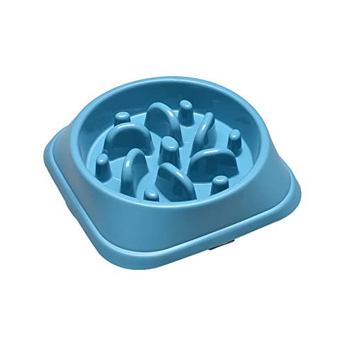 Koomiao Futternapf für Hunde, langsames Fressen, langsames Füttern, rutschfest, interaktiv, für Katzen und Hunde, langsames Füttern (blau) von 通用