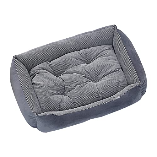 Koomiao Katzenbett, Kissen für Haustiere, Sofa, für kleine Hunde, mittlere Größe, rutschfest und ultraweich, flauschiger Hundeteppich (M - 50 x 37 x 10 cm, dunkelgrau) von 通用