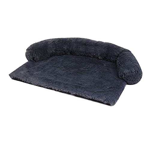 LIEMUAO Hundesofa Weiche Plüsch-Hundematte Waschbar Hundebett Herausnehmbar Haustierkissen Matratze ,Haustierbett für Hunde und Katzen (L, Blau-1) von 通用