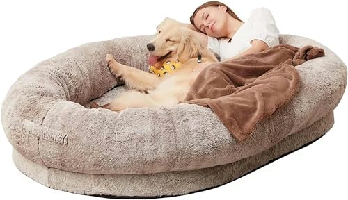 伟 祥 Menschliches Hundebett, Outdoor Pet Nest Indoor Human Sleeping Riesige Zwinger Katzennest, Hundebett Groß Waschbar, Große Katzenbetten für Indoor Katzen und Welpen von 伟 祥