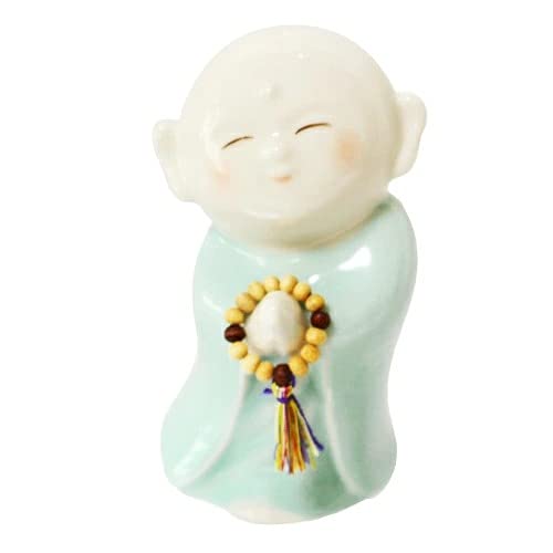 手元供養 仏壇 仏具 メモリアル工房 響 Mini-Jizo Inori Jizo Urne Mino Ware Gedenkkasten & Amulett, Blau von メモリアル工房　響