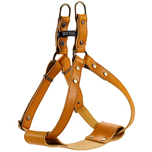 POP Sand Tochigi Hundegeschirr aus Leder für mittelgroße Hunde, Camel, Größe M, Made in Japan, BONBI ALCON von ポップサンド