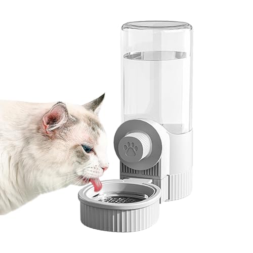 Pet Feeder Automatisch, Automatischer Katzenfutterspender | Automatischer Tierfutter- und Wasserspender - Wasserspender, Auto Feeder für Katzen, Trockenfutter Hängespender, Große Kapazität, Abnehmbar von ノーブランド品