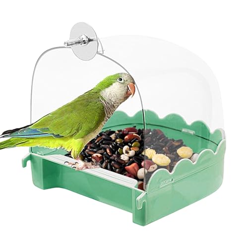 Vogeltränke für Käfig, Nymphensittich-Vogeltränke, Nymphensittich-Vogeltränke, multifunktionale Reinigung, Haustierbedarf, Vogelkäfig-Zubehör, transparente Wanne für Vögel wie Lovebird, Fink, Sittich von ノーブランド品