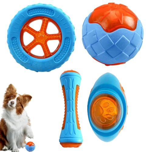 Wasserspielspielzeug für Hunde, interaktives Hundespielzeug, sicheres Hundespielzeug, Wasserspielzeug für Hunde, 4 Stück, schwimmt für Zahnreinigung und interaktives Spielen, Haustierwelpenzubehör für von ノーブランド品