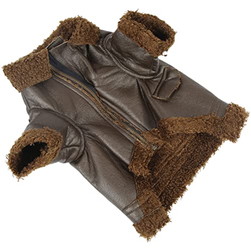 01 02 015 Hunde Winter Ledermantel, Hunde Lederjacke Wasserdicht Komfort Modisch für Katzen für den Winter für kleine mittelgroße Hunde für Outdoor(S) von 01 02 015