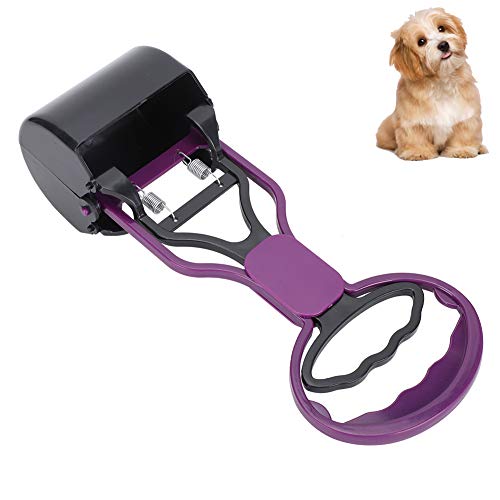 01 Hundekot-Sammler, leicht, einfach zu bedienen Pets Pooper Scooper Federantrieb zum Mitnehmen von KOT(Purple) von 01