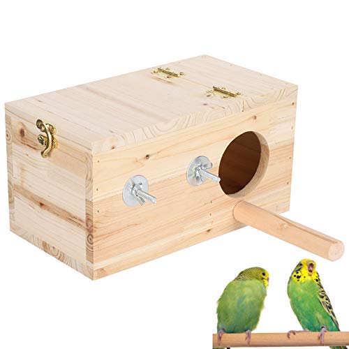 01 Starke Vogelzuchtbox, Vogelinkubatorkäfig, Holzvogelnestkäfig, für Vogelwinter von 01