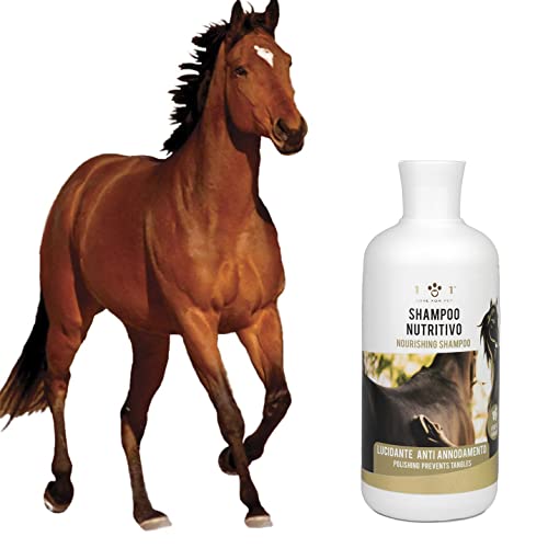 Natürliches nährendes Shampoo für Pferde, 500ml - Beseitigt Schmutz und nährt das Fell - Geeignet für alle Arten von Manti, Linea 101 von 101 love for pet