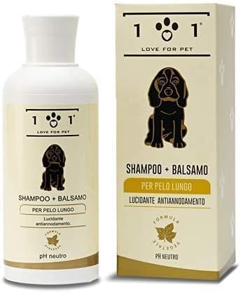 Shampoo + Pflegespülung, natürlich und pflanzlich, sanft und parfümiert, für langhaarige Hunde, Linie 101 (100 ml) von 101 love for pet