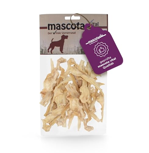 mascota vital – Getrocknete Ziegenhaut für Hunde, Natürlicher Kausnack, Reich an Proteinen, Ohne Zusatzstoffe, Artgerechte Zwischenmahlzeit, Schonend Getrocknet, Kauspaß (Ziegen-Haut 200g) von 123... Hund dabei!