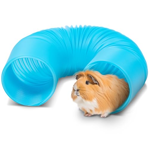 Meerschweinchentunnel und Hamsterröhren, lustige Frettchentunnel, ideales Zubehör für Rattenkäfige, zusammenklappbares Meerschweinchen-Spielzeug für Langeweile, Blau von 2 Brothers Wholesale