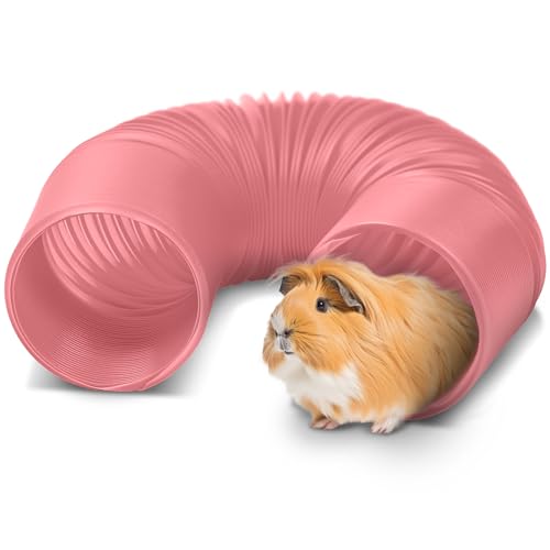 Meerschweinchentunnel und Hamsterröhren, lustige Frettchentunnel, ideales Zubehör für Rattenkäfige, zusammenklappbares Meerschweinchen-Spielzeug für Langeweile, Rosa von 2 Brothers Wholesale