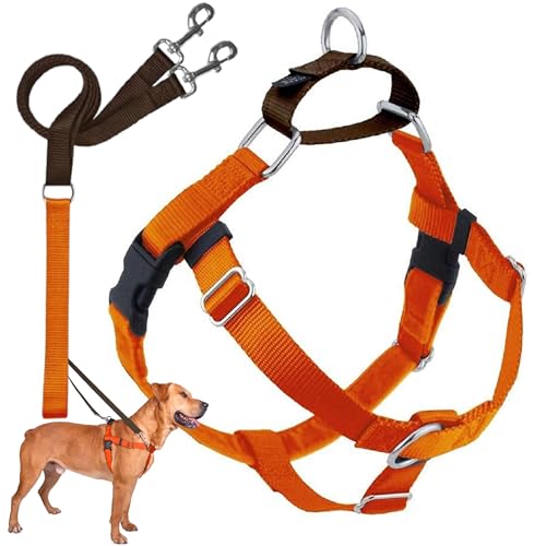 2 Hounds Design 818557022280 No-Pull Dog Harness with LeashX-Large (1 Zoll Wide) XLNeon Orange von 2 Hounds Design