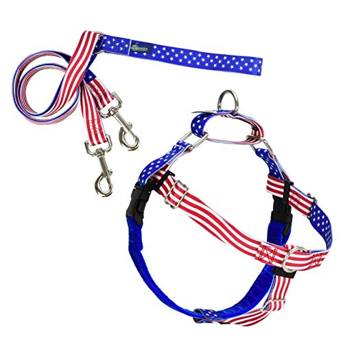 2 Hounds Design Freedom No Pull Hundegeschirr und Leine | Verstellbare sanfte bequeme Kontrolle für einfaches Gassigehen mit dem Hund | für kleine, mittelgroße und große Hunde | EarthStyle Designs | von 2 Hounds Design