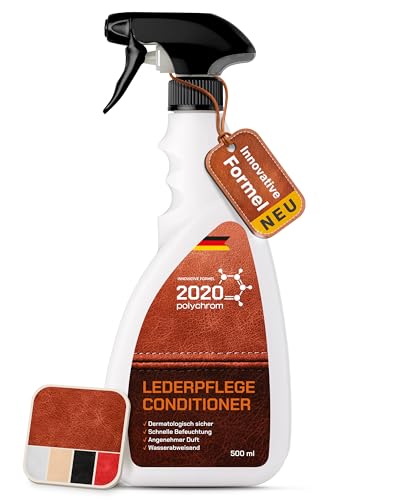 2020 Polychrom Lederpflege für Möbel, Ledercouch, Taschen, Jacken & Sättel – 500ml, Hautfreundlich, Sichere Anwendung, Angenehmer Duft von 2020 Polychrom