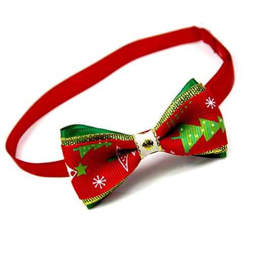 Pet Bow Tie Collar Entzückendes Katzenkleidungszubehör Verstellbare Halsverzierung Weihnachtsrequisiten Weihnachten Katzen Hundehalsbänder, Geben Sie 5 EIN von 22Wenbeseung