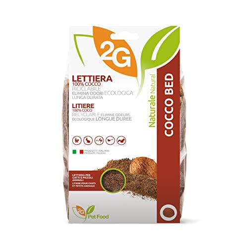 2G PET FOOD CoccoBed 1 lt: umweltfreundliches, biologisch abbaubares Katzenstreu aus Kokosfaser, Braun von 2G PET FOOD