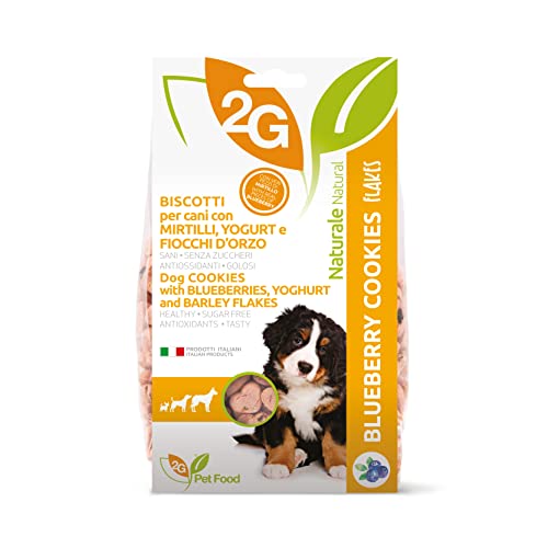 2G Pet Food Blueberry Cookies Flakes | Hundekekse mit Blaubeeren, Joghurt und Gerstenflocken | 350 g von 2G PET FOOD