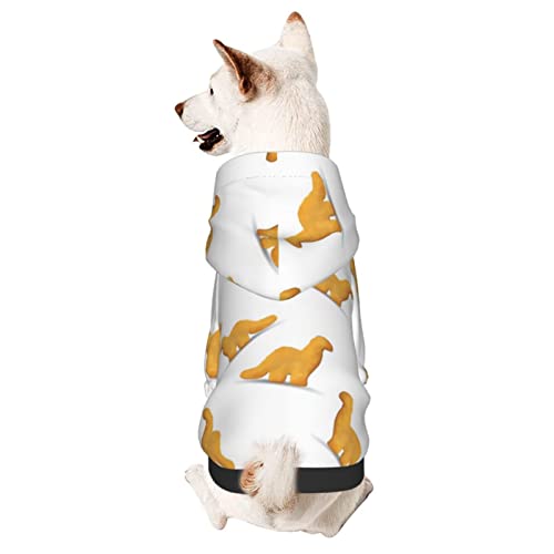 Hund Hoodie, Süße Dinosaurier Chicken Nuggets Pet Bekleidung Warme Hundekleidung Atmungsaktiver Hunde Kleider Für Welpen Mittelgroße Hunde Katze XL von 321