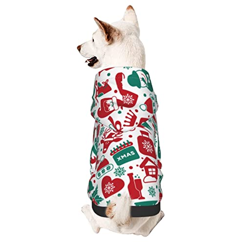 Hund Hoodie, Weihnachtszuckerstange-Haus Pet Kleidung Atmungsaktiver Pet Bekleidung Warme Haustier Kleidung Für Welpen Mittelgroße Hunde Katze L von 321