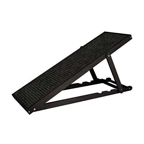 3xEliving Hunderampe, Hundetreppe für Haustiere in schwarz für Bett Sofa, rutschfeste Haustiertreppe bis 88KG von 3E 3xE living.com