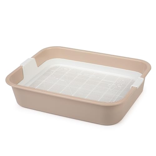 Katzentoilette für Kätzchen Katzenbabys Kaninchen Meerschweinchen Erste Schalentoilette für Kleintierkäfige Katzenklo kleine Toliette für Junge Katzen WC Tray mit Reinigungssieb von 4BIG.fun