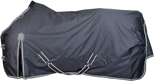 Pferdedecke 100g – Winterdecke Pferd Kalmar (Dark Navy, 135 cm) – 600D, 3000 mm Wassersäule von 4Horses