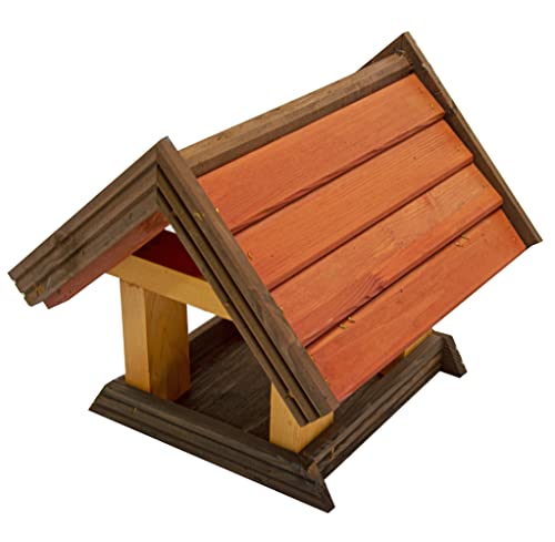 Vogelhaus zum Aufhängen - Vogelfutterhaus ohne Ständer - Futterhaus für Vögel - Vogelhäuser aus Holz - robuster Vogelhäuschen für Garten und Balkon - 31x34x30 cm von 4IQ Group