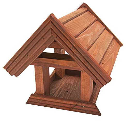 Vogelhaus zum Aufhängen - Vogelfutterhaus ohne Ständer - Futterhaus für Vögel - Vogelhäuser aus Holz - robuster Vogelhäuschen für Garten und Balkon - 31x34x30 cm von 4IQ Group