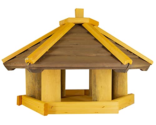 Vogelhaus zum Aufhängen - Vogelfutterhaus ohne Ständer - Futterhaus für Vögel - Vogelhäuser aus Holz - robuster Vogelhäuschen für Garten und Balkon - 35,5x44x40 cm von 4IQ Group