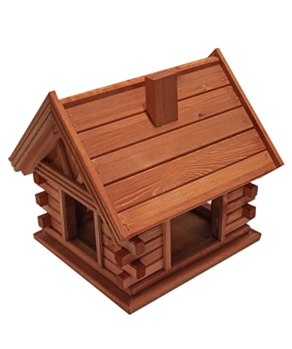 Vogelhaus zum Aufhängen - Vogelfutterhaus ohne Ständer - Futterhaus für Vögel - Vogelhäuser aus Holz - robuster Vogelhäuschen für Garten und Balkon - 40x38x38 cm von 4IQ Group