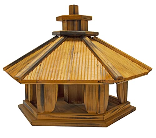 Vogelhaus zum Aufhängen - Vogelfutterhaus ohne Ständer - Futterhaus für Vögel - Vogelhäuser aus Holz - robuster Vogelhäuschen für Garten und Balkon - 43,5x49,5x43,5 cm von 4IQ Group