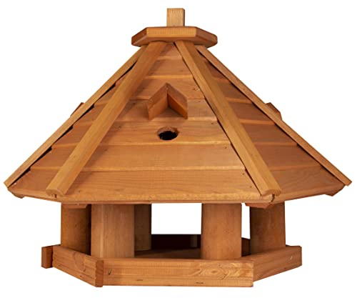 Vogelhaus zum Aufhängen - Vogelfutterhaus ohne Ständer - Futterhaus für Vögel - Vogelhäuser aus Holz - robuster Vogelhäuschen für Garten und Balkon - 44x59x39 cm von 4IQ Group