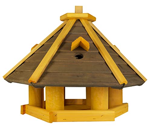 Vogelhaus zum Aufhängen - Vogelfutterhaus ohne Ständer - Futterhaus für Vögel - Vogelhäuser aus Holz - robuster Vogelhäuschen für Garten und Balkon - 44x60x40 cm von 4IQ Group