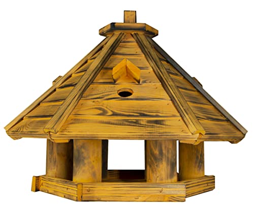 Vogelhaus zum Aufhängen - Vogelfutterhaus ohne Ständer - Futterhaus für Vögel - Vogelhäuser aus Holz - robuster Vogelhäuschen für Garten und Balkon - 44x60x40 cm von 4IQ Group