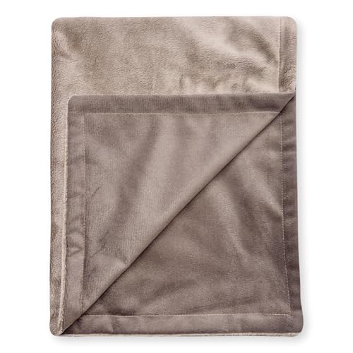 4L Textil Hundedecke flauschig für kleine Hunde und Katzen Katzendecke Hundedecke für unterwegs Kuscheldecke Hund Katzen Kuscheldecke Hundedecke Sofaschutz waschbar braun 100x70 von 4L Textil