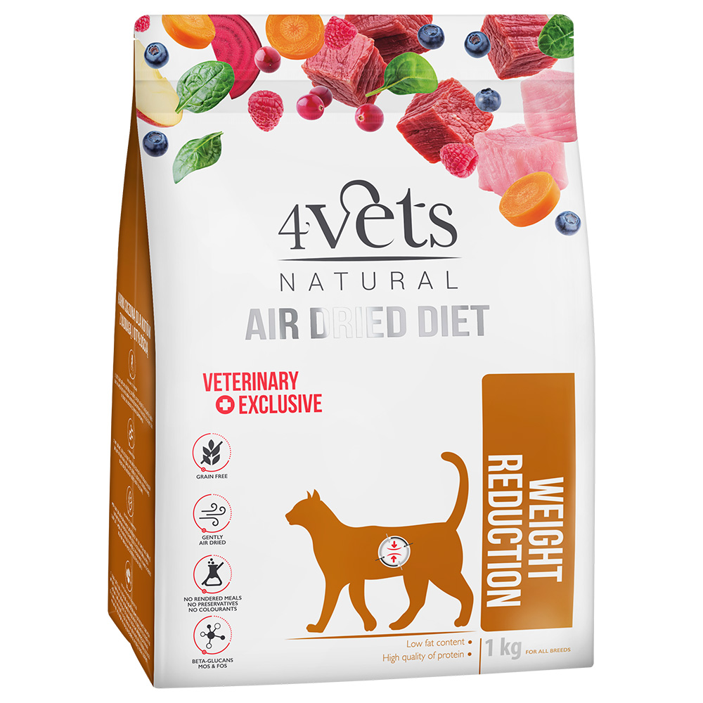 4Vets Natural Feline Weight Reduction - Sparpaket: 2 x 1 kg von 4vets