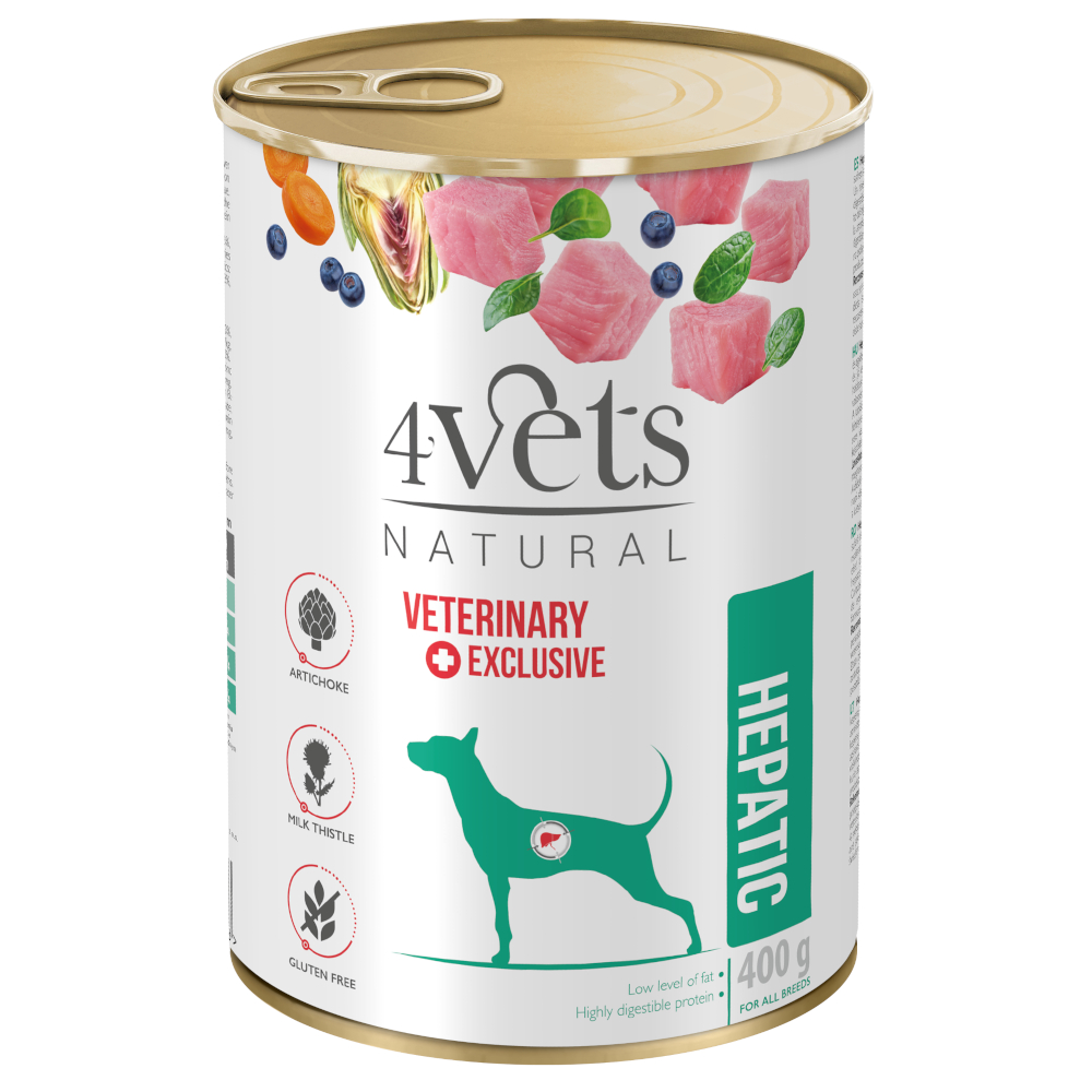 4Vets Natural Hund Hepatic 400 g - 12 x 400 g von 4vets