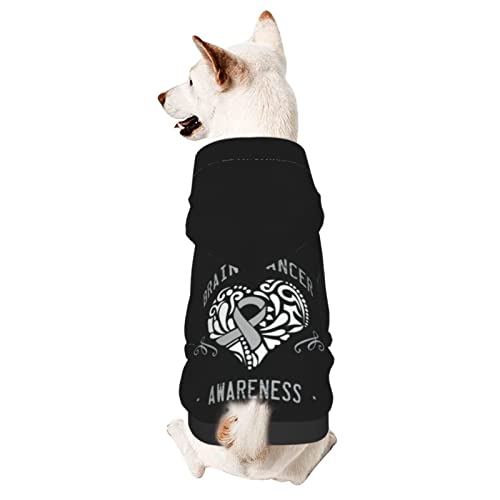 Hund Hoodie, Bewusstsein Für Hirntumoren Kapuzenpullover Atmungsaktiver Kapuzenpulli Für Hunde Mode Kapuzenpullis Für Welpen Mittelgroße Hunde Katze S von 550