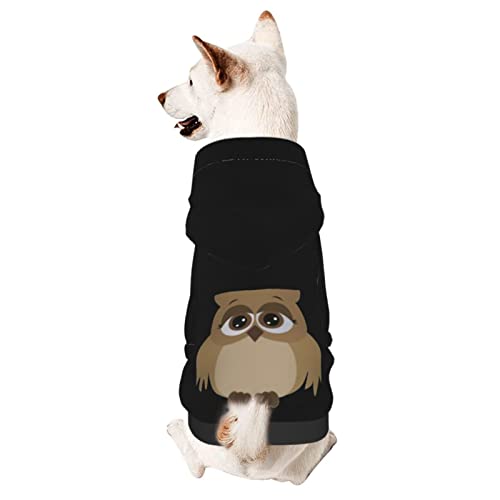 Hund Hoodie, Eule Hunde Kleider Warme Zweibein-Kleidung Atmungsaktiver Hund Kleidung Für Welpen Mittelgroße Hunde Katze XL von 550