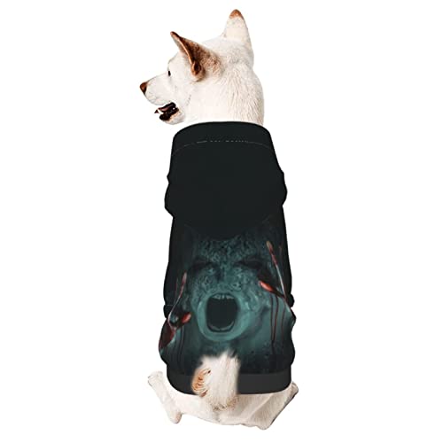 Hund Hoodie, Fröhliches Halloween Haustier Kleidung Warme Hunde Kapuzenpullis Mode Hundebekleidung Für Welpen Mittelgroße Hunde Katze L von 550