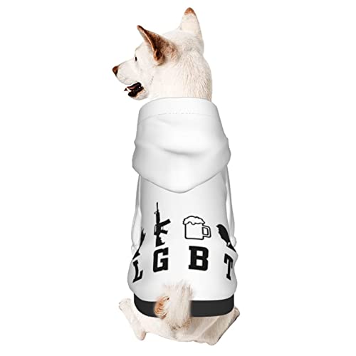 Hund Hoodie, LGBT Freedom G-Uns Biertitten Zweibein-Kleidung Mode Hundekleidung Atmungsaktiver Haustier Kleidung Für Welpen Mittelgroße Hunde Katze XXL von 550