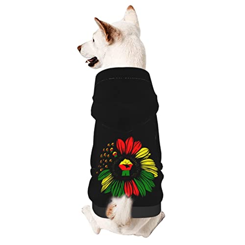 Hund Hoodie, Monat Der Schwarzen Geschichte Hunde Kapuzenpulli Warme Pet Bekleidung Atmungsaktiver Kapuzenpullis Für Welpen Mittelgroße Hunde Katze XL von 550