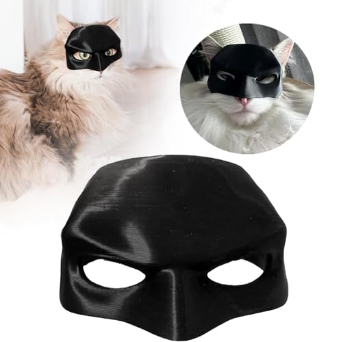 Generisch Batcat-Maske,Batman Maske für Katzen,3D Katzen Maske Haustierkostüm,Katzenbekleidung für Halloween oder den täglichen Spaß von 71Nmly