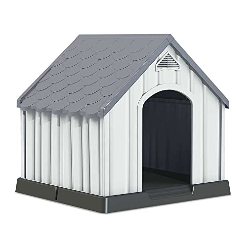 7H SEVEN HOUSE Hundehütte aus Harz, 92 x 87 x 91 cm, 7 Haus | Hundehütte für große und mittelgroße Hunde | Hundehütte aus 100% recycelbarem und umweltfreundlichem Kunststoff | Hundehütte für den von 7H SEVEN HOUSE